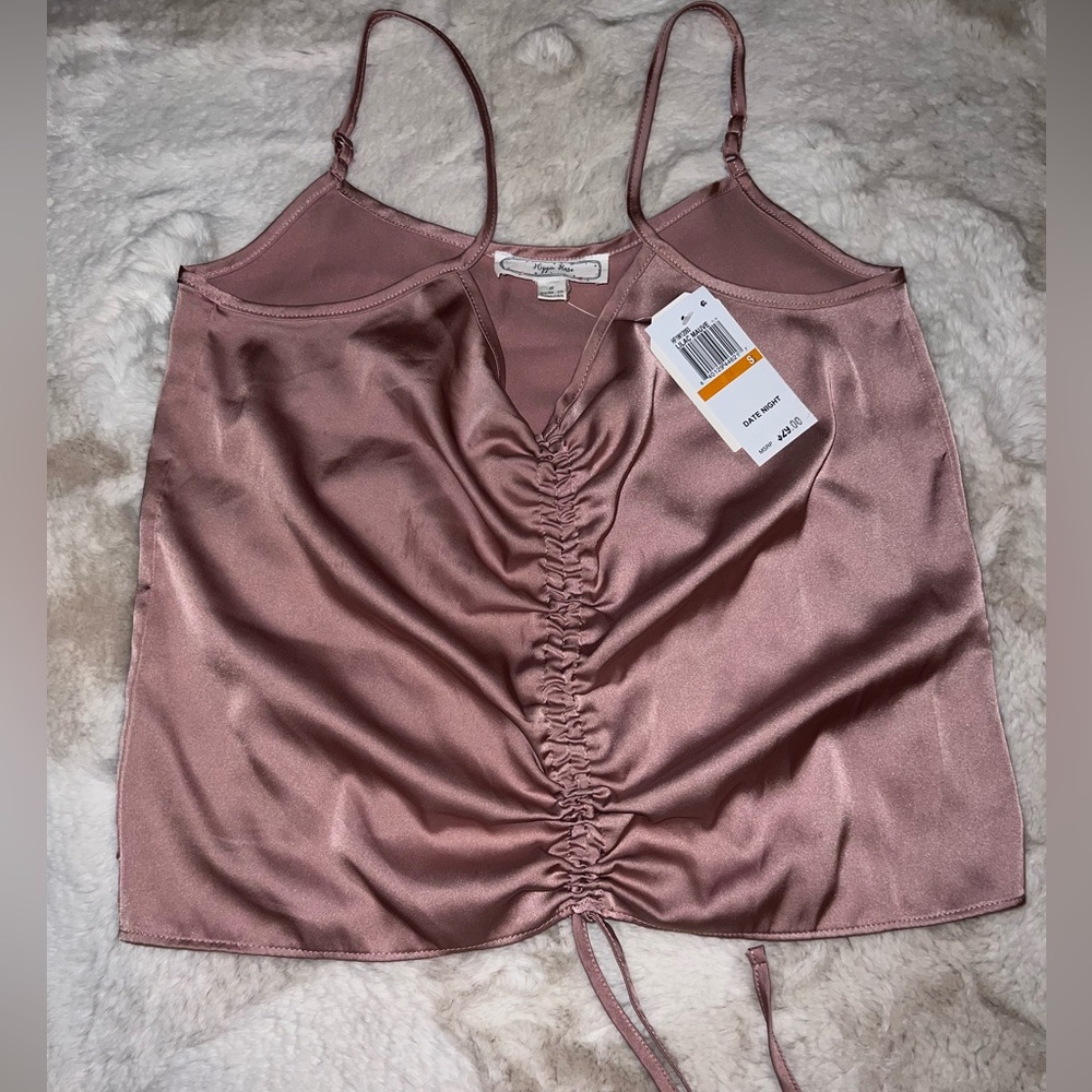 Brand new mauve, silk tank